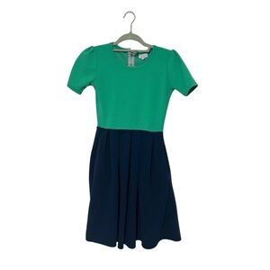 Lularoe Amelia Turquoise Blue Dress Size XXS